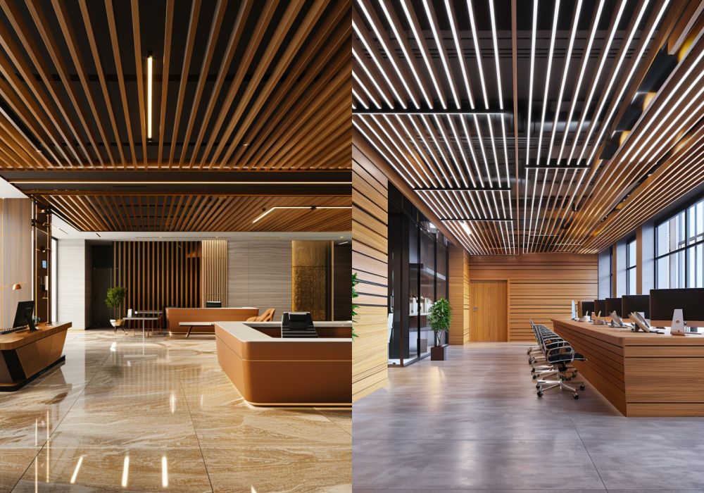 Wooden False Ceiling Ideas for Office